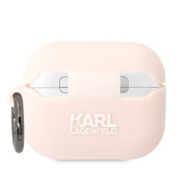 Karl Lagerfeld Silicone Choupette Head 3D dėklas, skirtas AirPods Pro – rožinis