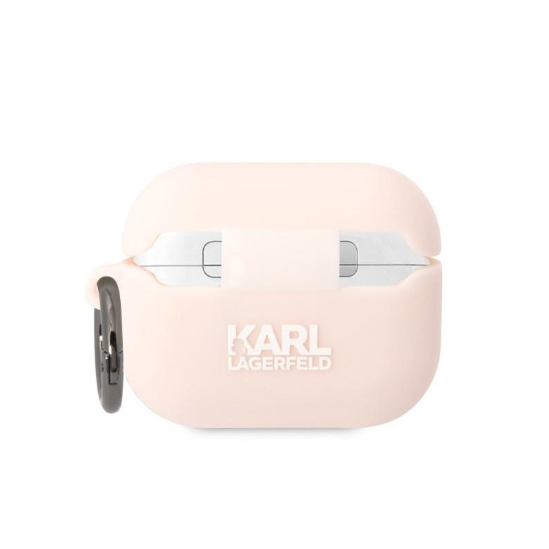 Karl Lagerfeld Silicone Choupette Head 3D dėklas, skirtas AirPods Pro – rožinis