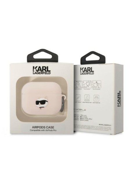 Karl Lagerfeld Silicone Choupette Head 3D dėklas, skirtas AirPods Pro – rožinis Karl Lagerfeld Silicone Choupette Head 3D dėklas, skirtas AirPods Pro – rožinis