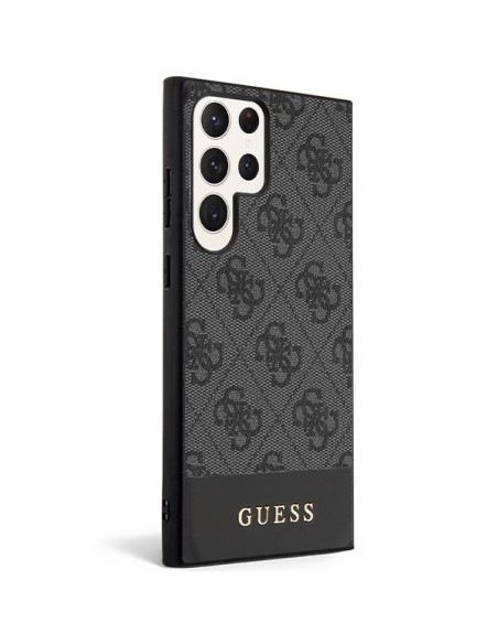 Guess 4G Stripe Collection dėklas, skirtas Samsung Galaxy S23 Ultra - juodas Guess 4G Stripe Collection dėklas, skirtas Samsung Galaxy S23 Ultra - juodas