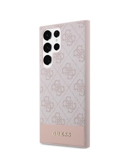 Guess 4G Stripe Collection dėklas, skirtas Samsung Galaxy S23 Ultra - rožinis Guess 4G Stripe Collection dėklas, skirtas Samsung Galaxy S23 Ultra - rožinis