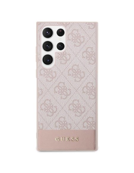 Guess 4G Stripe Collection dėklas, skirtas Samsung Galaxy S23 Ultra - rožinis Guess 4G Stripe Collection dėklas, skirtas Samsung Galaxy S23 Ultra - rožinis