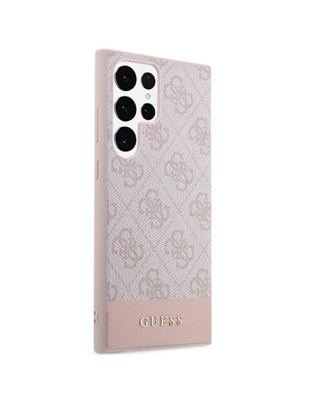 Guess 4G Stripe Collection dėklas, skirtas Samsung Galaxy S23 Ultra - rožinis Guess 4G Stripe Collection dėklas, skirtas Samsung Galaxy S23 Ultra - rožinis