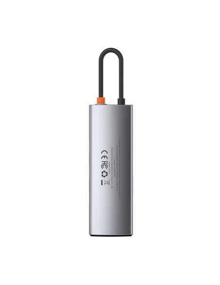 Daugiafunkcis HUB 8in1 USB USB-C PD 100W HDMI SD ir microSD kortelių skaitytuvas 3x USB 3.2 RJ45 Pilka Daugiafunkcis HUB 8in1 USB USB-C PD 100W HDMI SD ir microSD kortelių skaitytuvas 3x USB 3.2 RJ45 Pilka