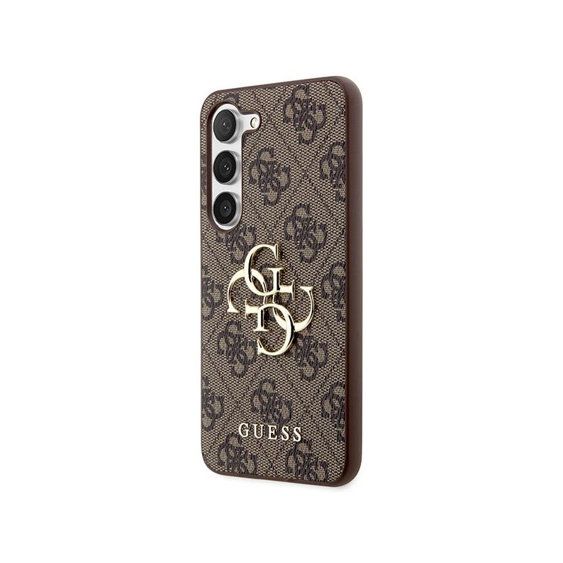 Guess 4G Big Metal Logo dėklas, skirtas Samsung Galaxy S23+ - rudas