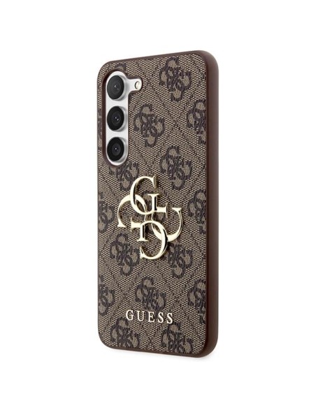 Guess 4G Big Metal Logo dėklas, skirtas Samsung Galaxy S23+ - rudas Guess 4G Big Metal Logo dėklas, skirtas Samsung Galaxy S23+ - rudas