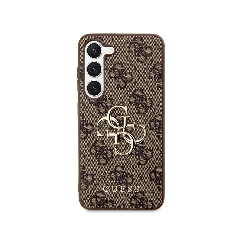 Guess 4G Big Metal Logo dėklas, skirtas Samsung Galaxy S23+ - rudas