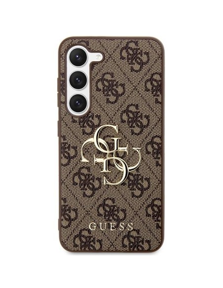 Guess 4G Big Metal Logo dėklas, skirtas Samsung Galaxy S23+ - rudas Guess 4G Big Metal Logo dėklas, skirtas Samsung Galaxy S23+ - rudas