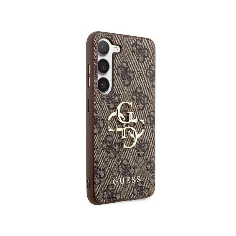 Guess 4G Big Metal Logo dėklas, skirtas Samsung Galaxy S23+ - rudas