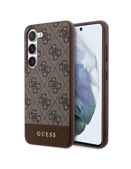 Guess 4G Stripe Collection dėklas, skirtas Samsung Galaxy S23+ - rudas Guess 4G Stripe Collection dėklas, skirtas Samsung Galaxy S23+ - rudas
