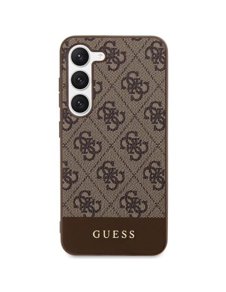 Guess 4G Stripe Collection dėklas, skirtas Samsung Galaxy S23+ - rudas Guess 4G Stripe Collection dėklas, skirtas Samsung Galaxy S23+ - rudas