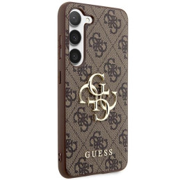Guess 4G Big Metal Logo dėklas, skirtas Samsung Galaxy S23 - rudas