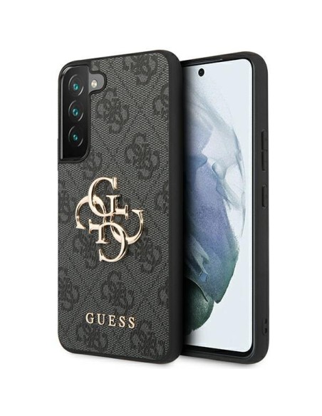 Guess 4G Big Metal Logo dėklas, skirtas Samsung Galaxy S23 - pilkas Guess 4G Big Metal Logo dėklas, skirtas Samsung Galaxy S23 - pilkas
