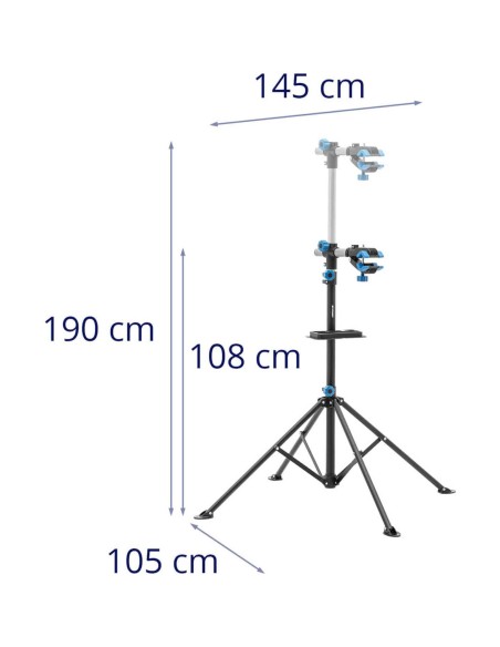 Surinkimo serviso stovas dviračių remontui, sulankstomas 1080-1900 mm iki 25 kg