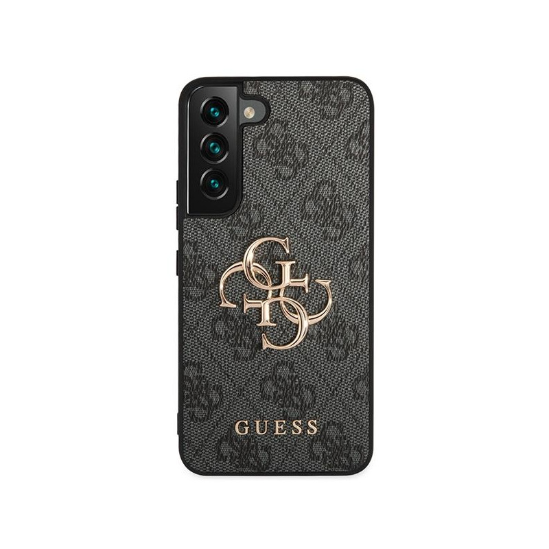 Guess 4G Big Metal Logo dėklas, skirtas Samsung Galaxy S23 - pilkas