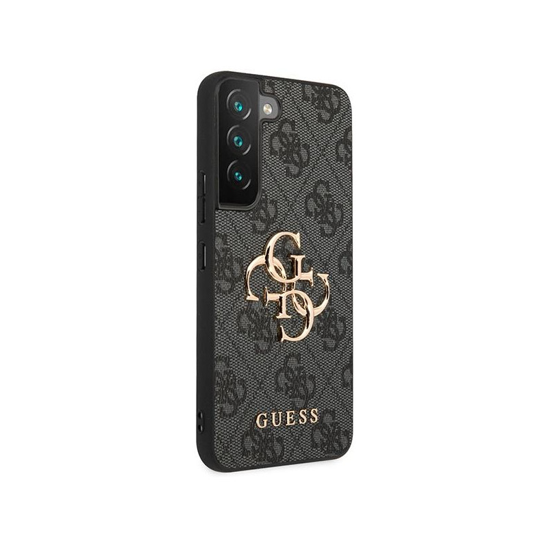 Guess 4G Big Metal Logo dėklas, skirtas Samsung Galaxy S23 - pilkas
