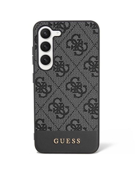 Guess 4G Stripe Collection dėklas, skirtas Samsung Galaxy S23 - juodas Guess 4G Stripe Collection dėklas, skirtas Samsung Galaxy S23 - juodas