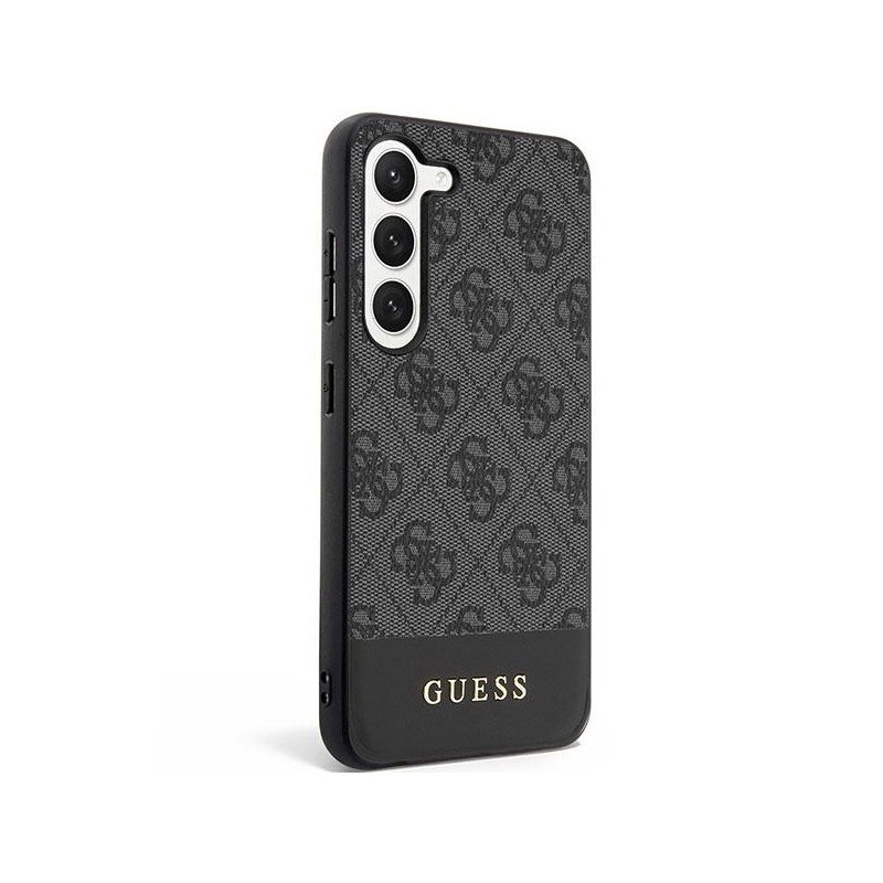 Guess 4G Stripe Collection dėklas, skirtas Samsung Galaxy S23 - juodas