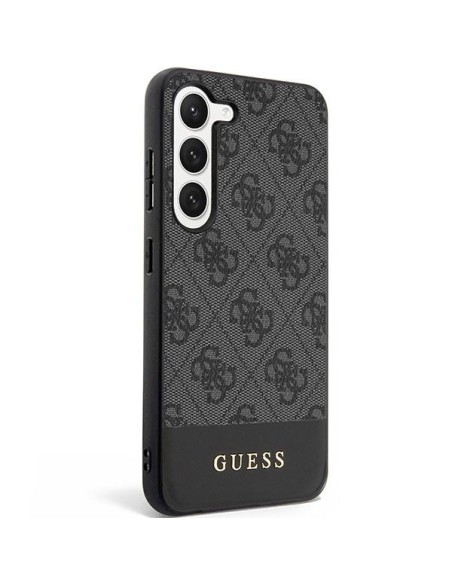 Guess 4G Stripe Collection dėklas, skirtas Samsung Galaxy S23 - juodas Guess 4G Stripe Collection dėklas, skirtas Samsung Galaxy S23 - juodas