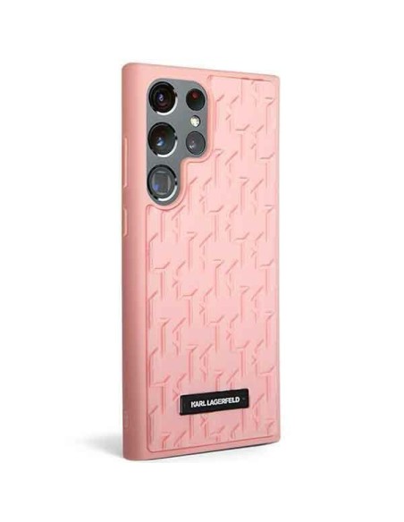Karl Lagerfeld 3D Monogram dėklas, skirtas Samsung Galaxy S23 Ultra - rožinis Karl Lagerfeld 3D Monogram dėklas, skirtas Samsung Galaxy S23 Ultra - rožinis