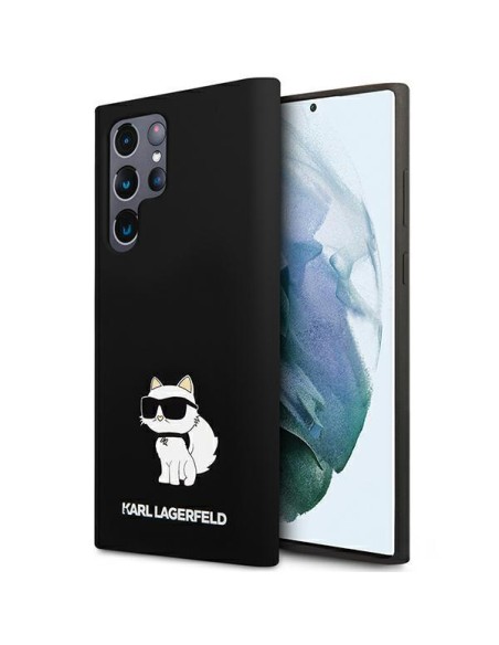 Karl Lagerfeld Silicone Choupette dėklas Samsung Galaxy S23 Ultra - juodas Karl Lagerfeld Silicone Choupette dėklas Samsung Galaxy S23 Ultra - juodas