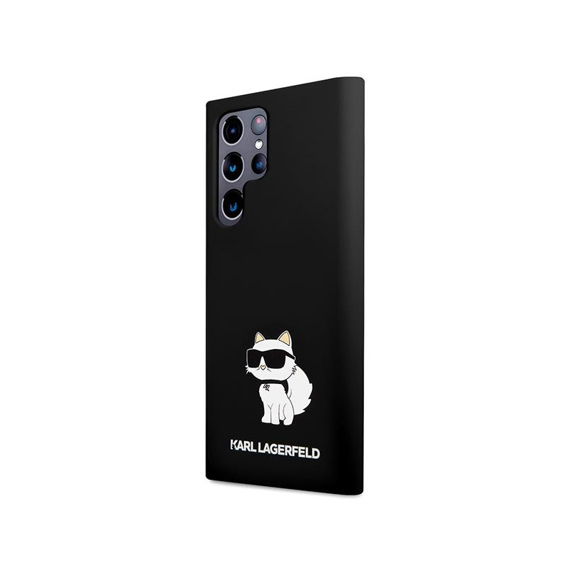 Karl Lagerfeld Silicone Choupette dėklas Samsung Galaxy S23 Ultra - juodas