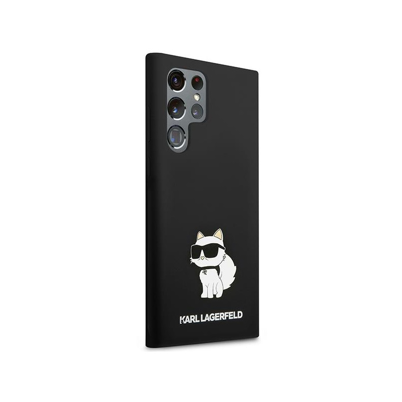 Karl Lagerfeld Silicone Choupette dėklas Samsung Galaxy S23 Ultra - juodas