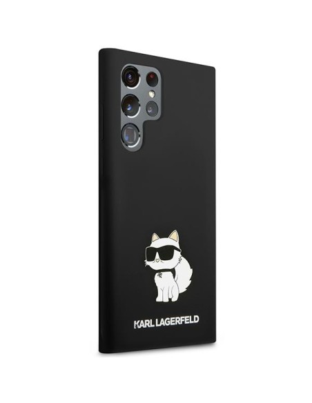 Karl Lagerfeld Silicone Choupette dėklas Samsung Galaxy S23 Ultra - juodas Karl Lagerfeld Silicone Choupette dėklas Samsung Galaxy S23 Ultra - juodas
