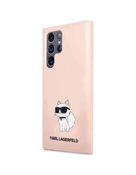 Karl Lagerfeld Silicone Choupette dėklas Samsung Galaxy S23 Ultra - rožinis