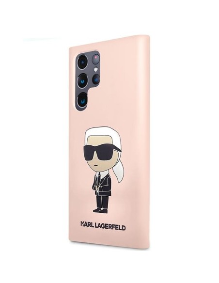 Karl Lagerfeld Silicone Ikonik dėklas Samsung Galaxy S23 Ultra - rožinis Karl Lagerfeld Silicone Ikonik dėklas Samsung Galaxy S23 Ultra - rožinis