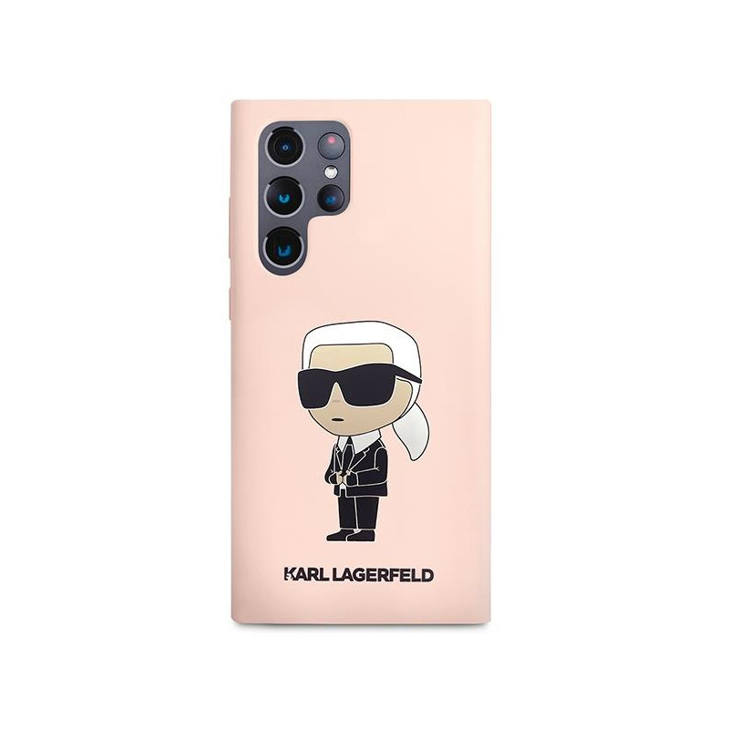 Karl Lagerfeld Silicone Ikonik dėklas Samsung Galaxy S23 Ultra - rožinis
