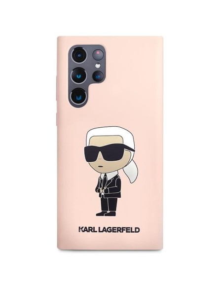 Karl Lagerfeld Silicone Ikonik dėklas Samsung Galaxy S23 Ultra - rožinis Karl Lagerfeld Silicone Ikonik dėklas Samsung Galaxy S23 Ultra - rožinis