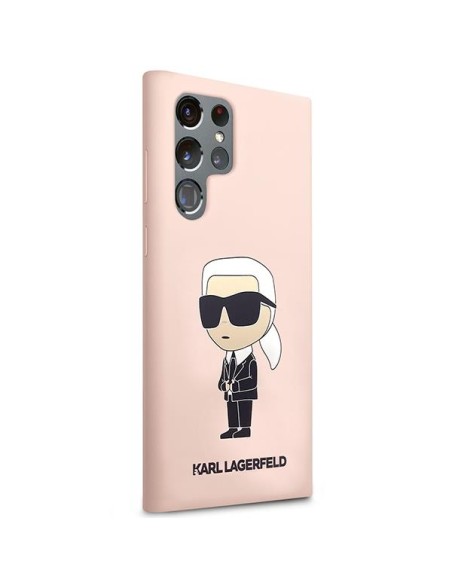 Karl Lagerfeld Silicone Ikonik dėklas Samsung Galaxy S23 Ultra - rožinis Karl Lagerfeld Silicone Ikonik dėklas Samsung Galaxy S23 Ultra - rožinis