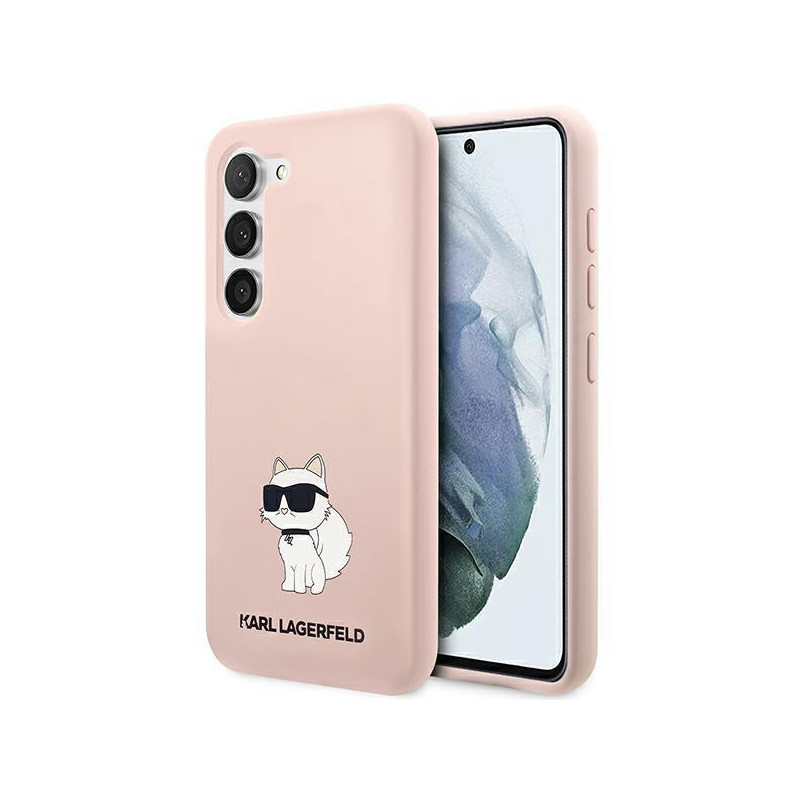 Karl Lagerfeld Silicone Choupette dėklas, skirtas Samsung Galaxy S23+ - rožinis