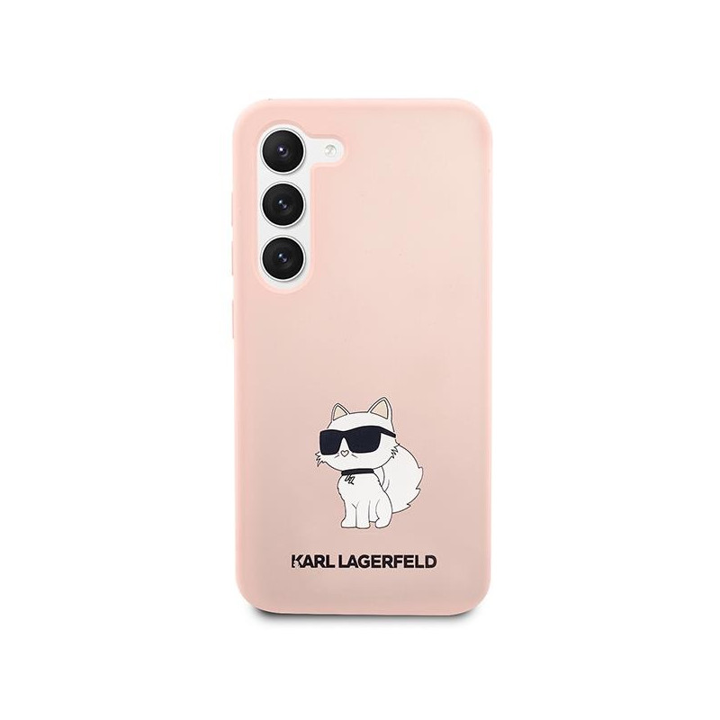 Karl Lagerfeld Silicone Choupette dėklas, skirtas Samsung Galaxy S23+ - rožinis