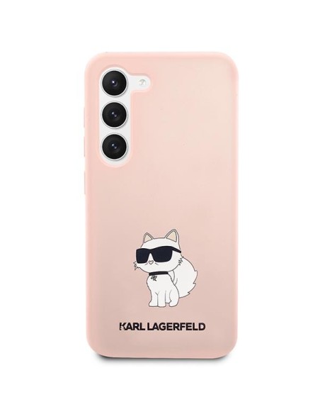Karl Lagerfeld Silicone Choupette dėklas, skirtas Samsung Galaxy S23+ - rožinis