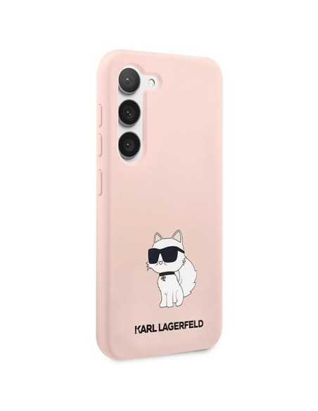 Karl Lagerfeld Silicone Choupette dėklas, skirtas Samsung Galaxy S23+ - rožinis