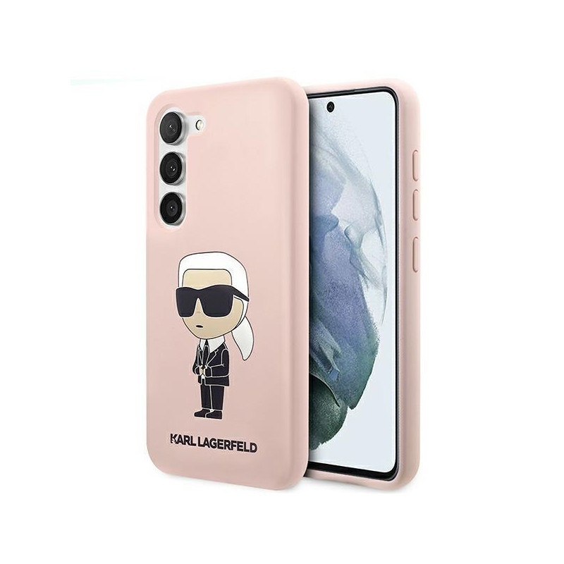 Karl Lagerfeld Silicone Ikonik dėklas, skirtas Samsung Galaxy S23+ - rožinis