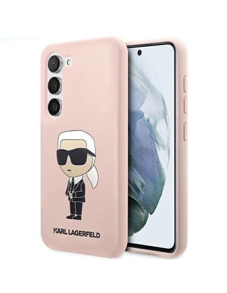 Karl Lagerfeld Silicone Ikonik dėklas, skirtas Samsung Galaxy S23+ - rožinis