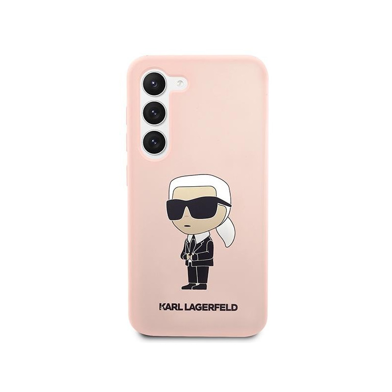 Karl Lagerfeld Silicone Ikonik dėklas, skirtas Samsung Galaxy S23+ - rožinis