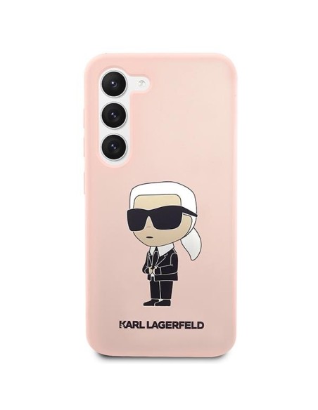 Karl Lagerfeld Silicone Ikonik dėklas, skirtas Samsung Galaxy S23+ - rožinis