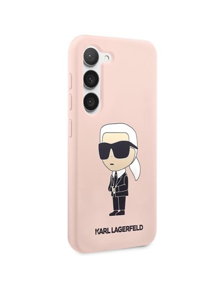Karl Lagerfeld Silicone Ikonik dėklas, skirtas Samsung Galaxy S23+ - rožinis