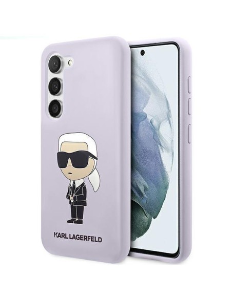 Karl Lagerfeld Silicone Ikonik dėklas Samsung Galaxy S23+ - violetinis Karl Lagerfeld Silicone Ikonik dėklas Samsung Galaxy S23+ - violetinis