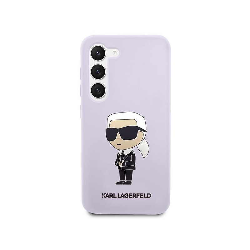 Karl Lagerfeld Silicone Ikonik dėklas Samsung Galaxy S23+ - violetinis