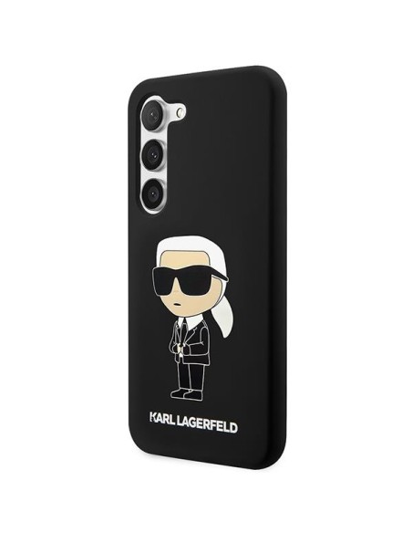 Karl Lagerfeld Silicone Ikonik dėklas Samsung Galaxy S23 - juodas Karl Lagerfeld Silicone Ikonik dėklas Samsung Galaxy S23 - juodas