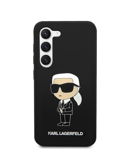 Karl Lagerfeld Silicone Ikonik dėklas Samsung Galaxy S23 - juodas Karl Lagerfeld Silicone Ikonik dėklas Samsung Galaxy S23 - juodas
