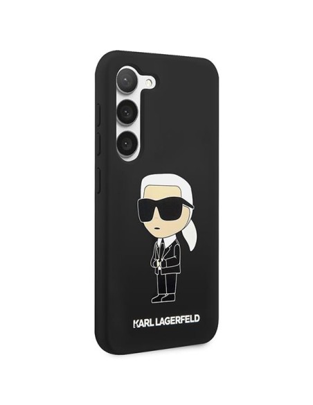 Karl Lagerfeld Silicone Ikonik dėklas Samsung Galaxy S23 - juodas Karl Lagerfeld Silicone Ikonik dėklas Samsung Galaxy S23 - juodas