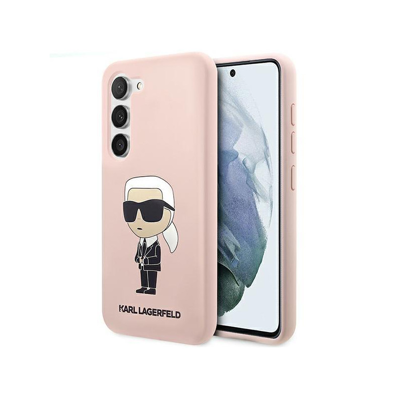 Karl Lagerfeld Silicone Ikonik dėklas Samsung Galaxy S23 - rožinis