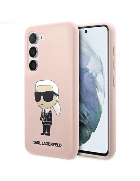 Karl Lagerfeld Silicone Ikonik dėklas Samsung Galaxy S23 - rožinis