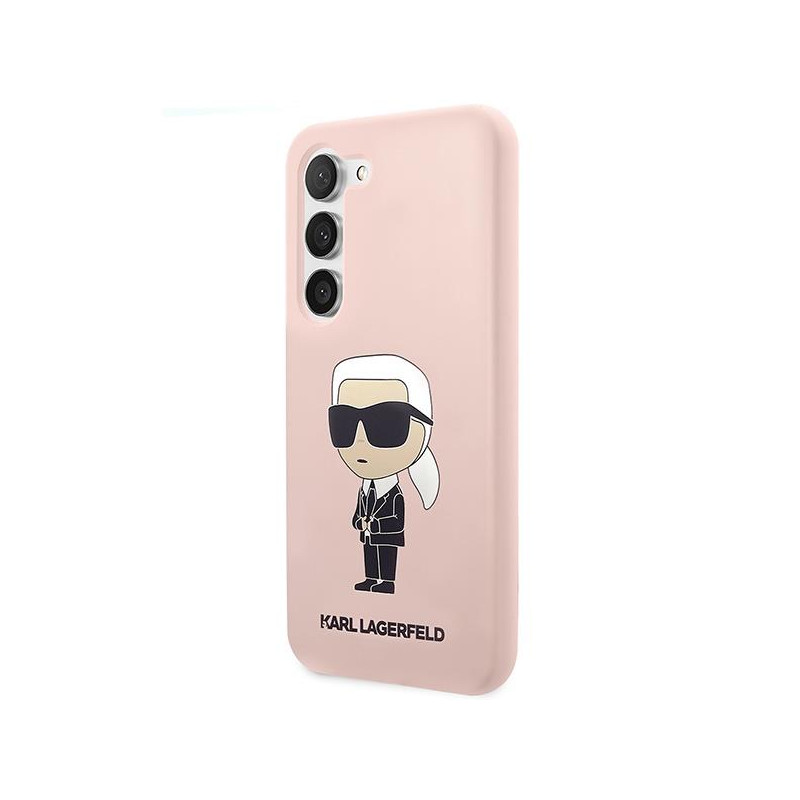 Karl Lagerfeld Silicone Ikonik dėklas Samsung Galaxy S23 - rožinis